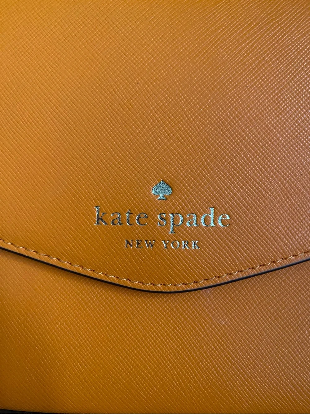 Kate Spade Sadie Envelope Crossbody Bag Orange Leather K7378 Turmeric Root